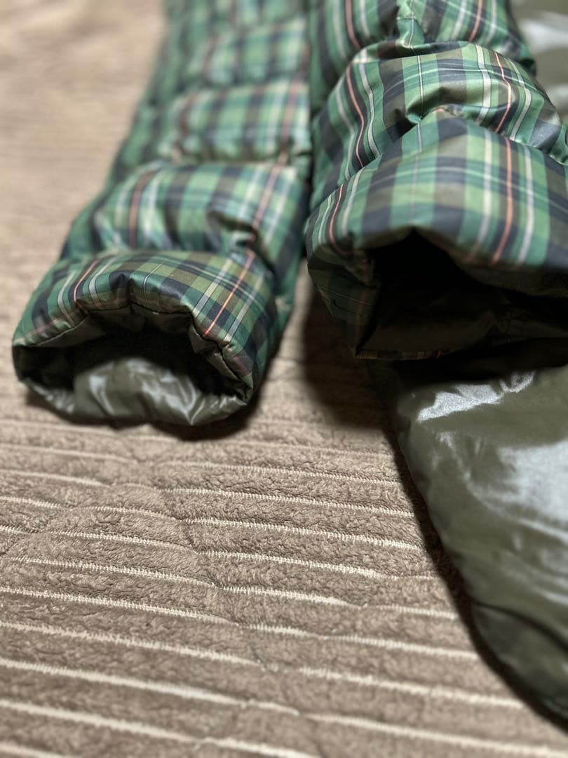 PEARLY GATES ダウンジャケット グリーン系チェック2