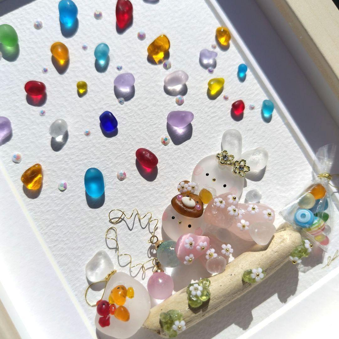 シーグラスアート『 花火.。.:*‧⁺ ⊹˚.』他1点