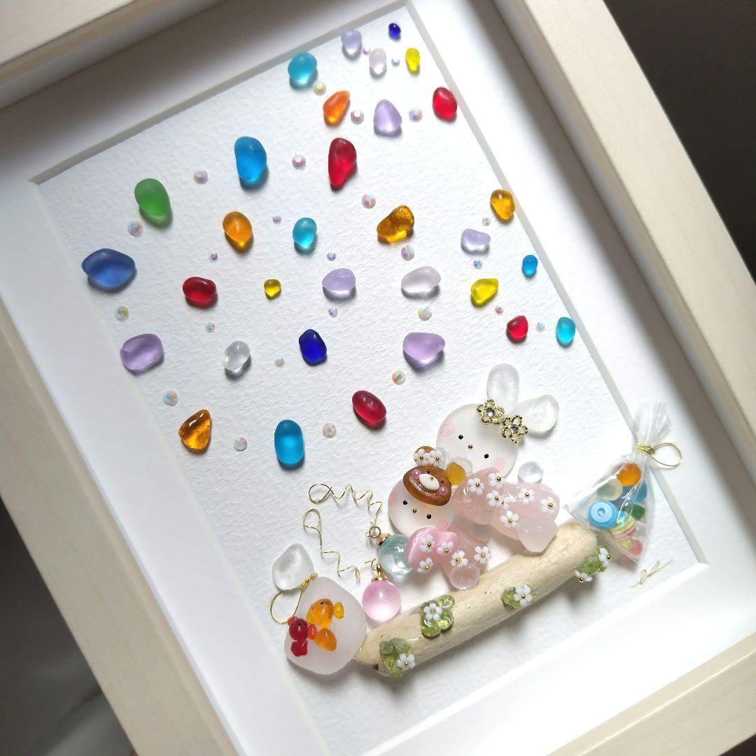 シーグラスアート『 花火.。.:*‧⁺ ⊹˚.』他1点