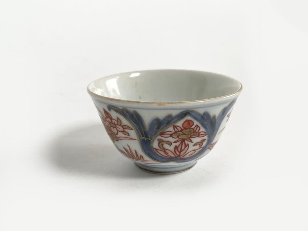 骨董　アンティーク　輸出伊万里　輸出手　金襴手　酒器　猪口　盃　カップ