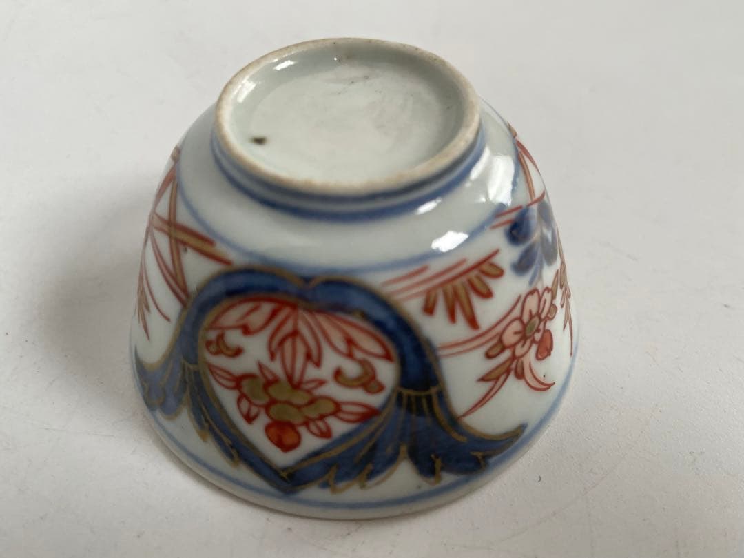 骨董　アンティーク　輸出伊万里　輸出手　金襴手　酒器　猪口　盃　カップ