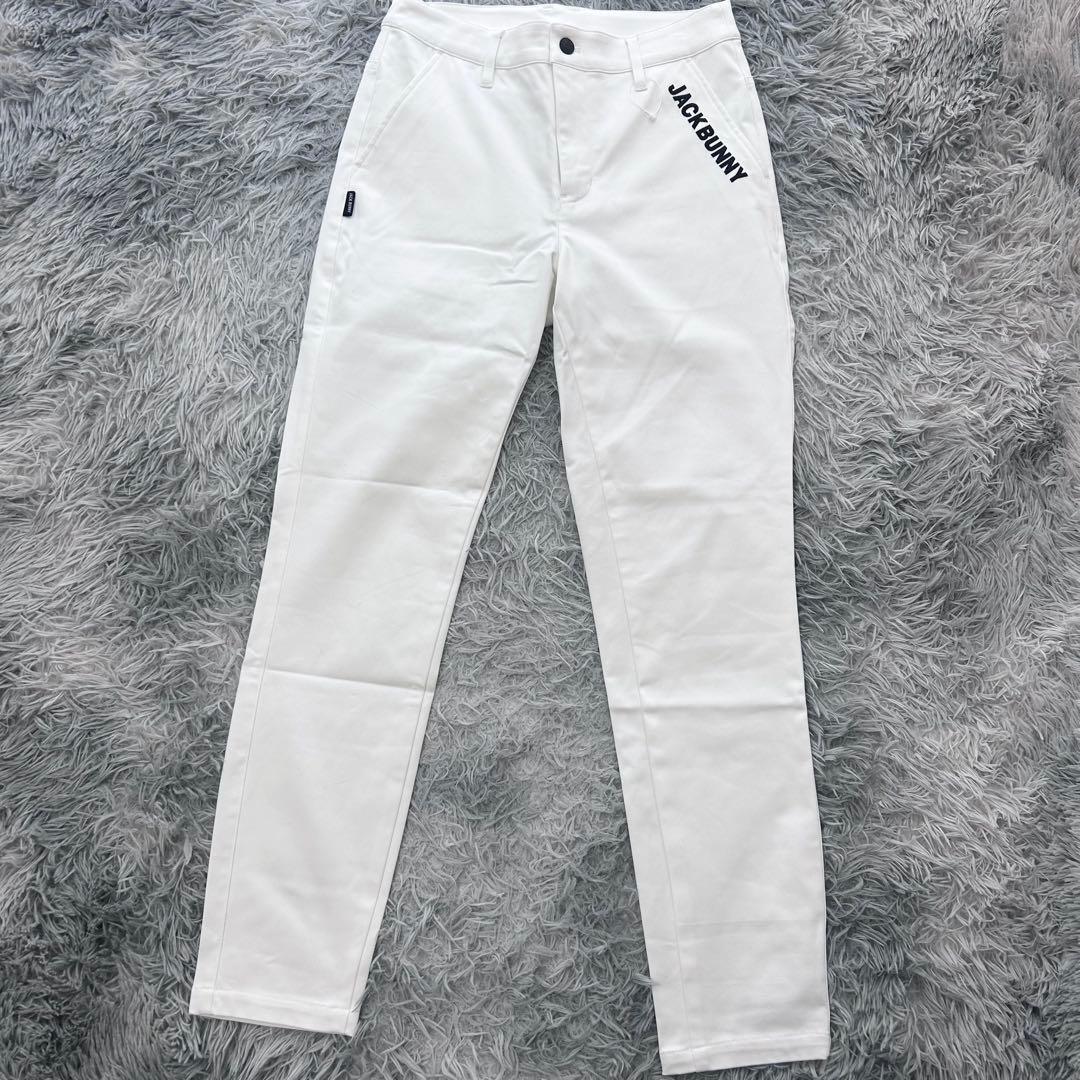 新品　ジャックバニー　パンツ　ストレッチ　裏起毛　秋冬　ホワイト　サイズ2