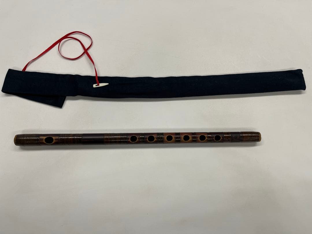 【週末セール】篠笛　煤竹　立平　六穴　七本半調子　古典調