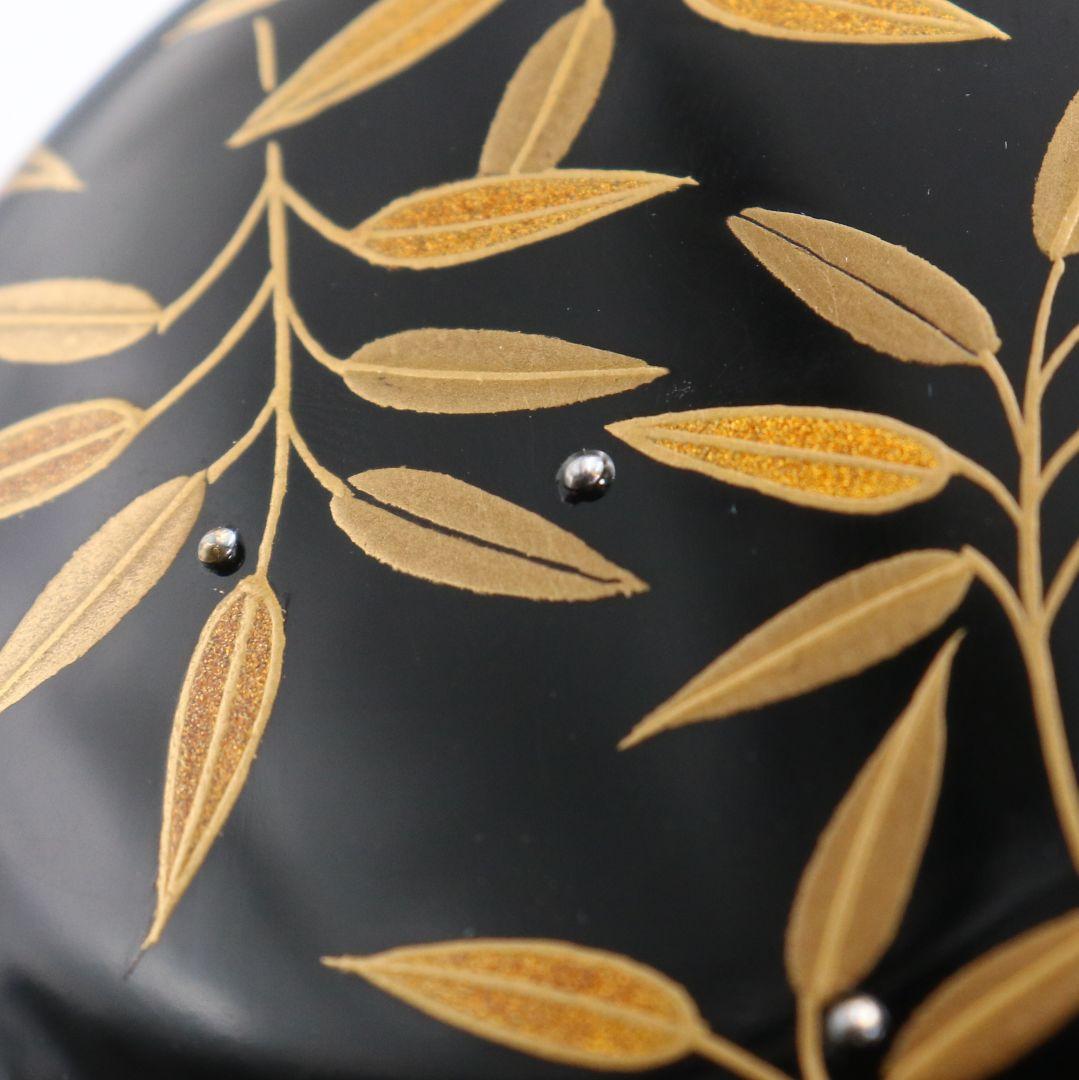 蒔絵師 筑城良斉作 笹露 大棗 茶道具 共箱　V934　N8