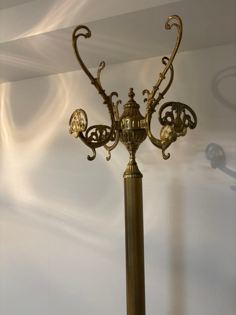 真鍮 ゴールド コートハンガー 西洋 イタリア ヨーロピアン家具 ポールハンガー