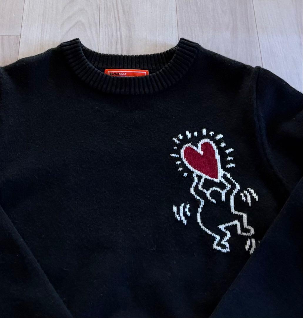 BEAMS GOLF ×Keith Haring クルーネックセーター サイズM