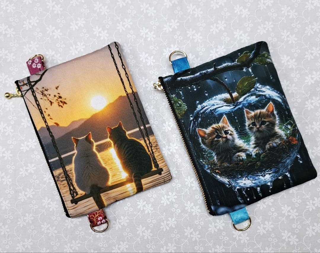 みい⑧ショルダーバッグ、スマホポーチ、ブックカバー、フラットポーチ