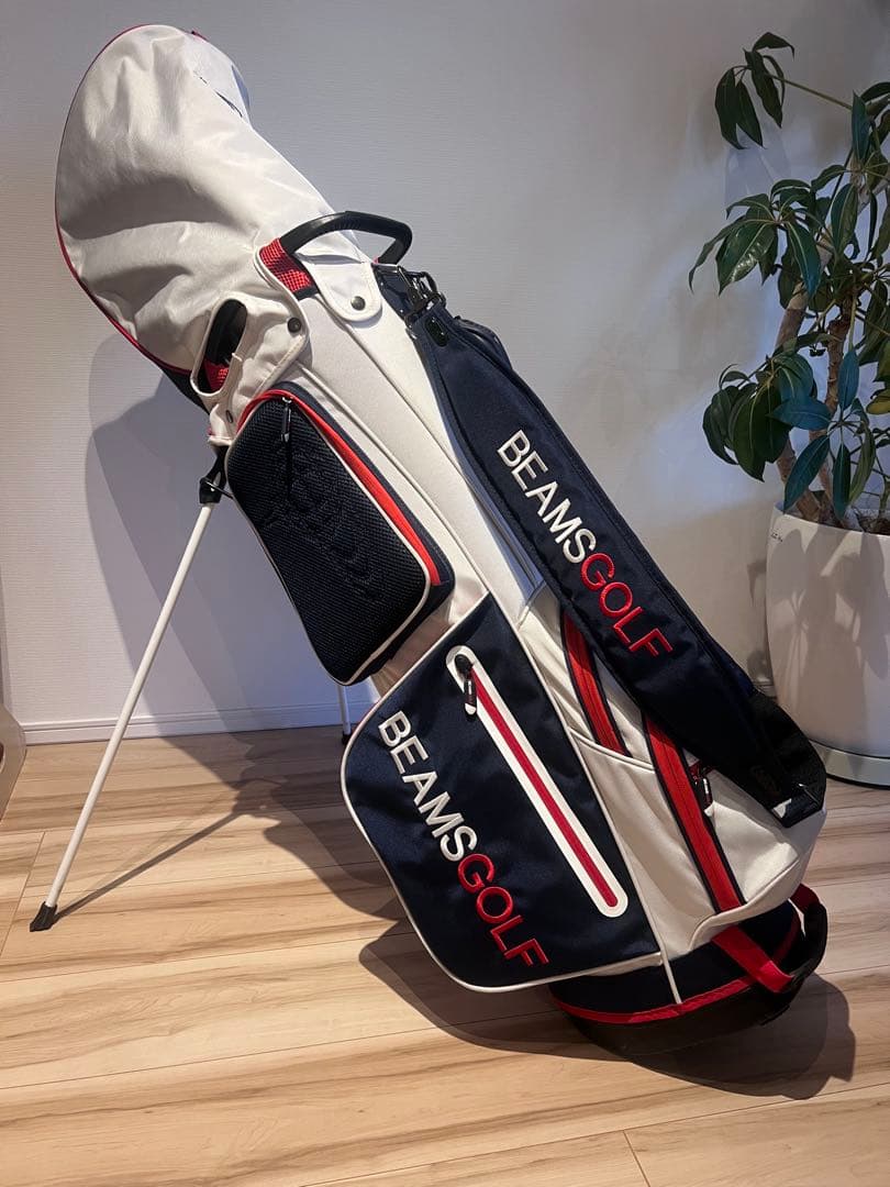 BEAMS GOLF キャディバッグ 【おまけ付き】カラビナ付きタオル