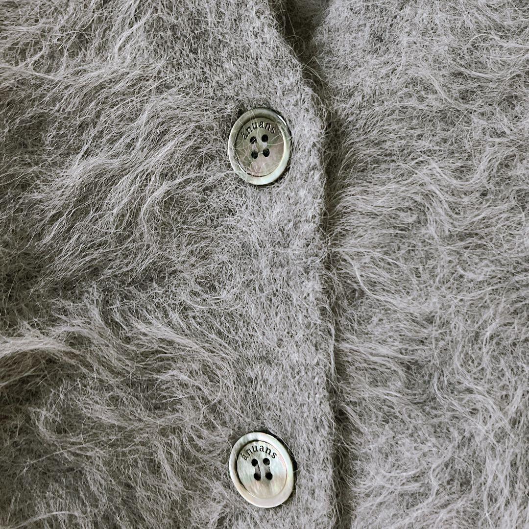 【美品】スーリーアルパカニットカーディガン グレー アニュアンス