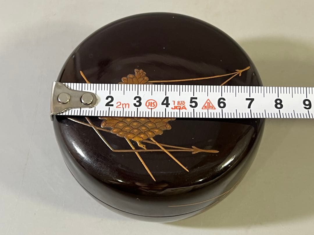 DT736 茶道具 松葉蒔絵 平棗 時代物