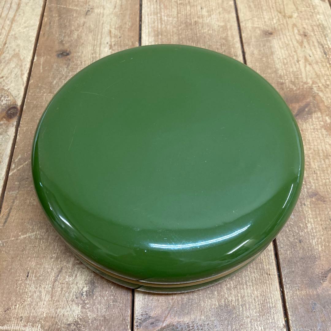 D5 和風 漆器 飾り紐付き 丸型 容器 重箱 菓子器 小物入れ 食籠 組紐