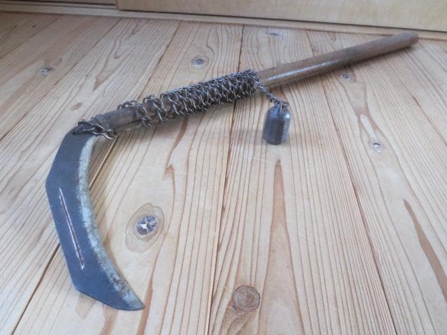 み*ん様 R7/07/22-1　鎖鎌　クサリガマ　古武道　武具　忍者　　鎖長さ約