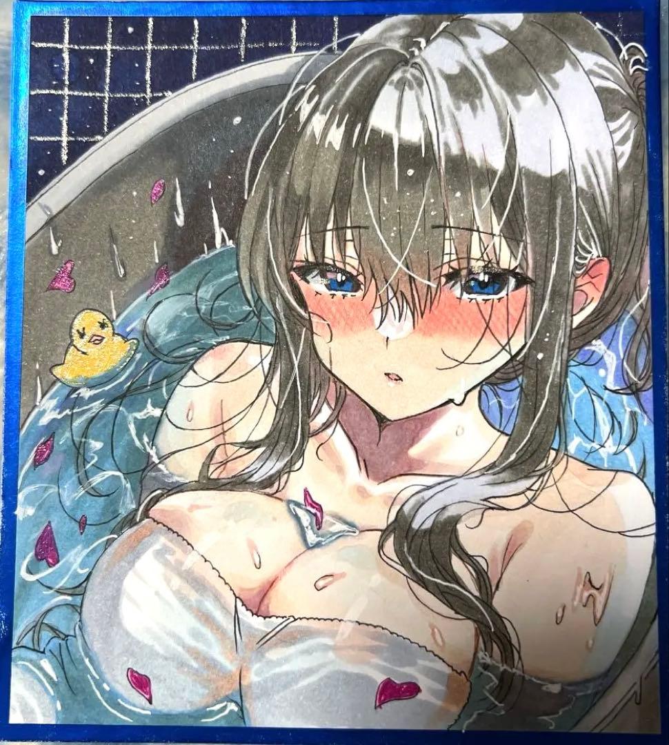 ゆ*り様 手描きイラスト オリジナルイラスト アナログイラスト 色紙 イラスト