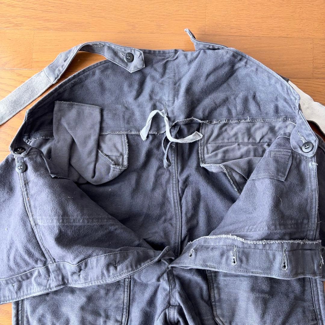 70s ドイツ軍 オーバーオール モールスキン ダブルニー ユーロワーク