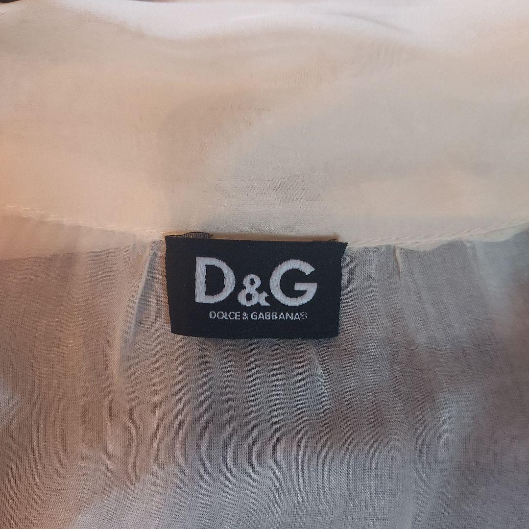DOLCE&GABBANA シルク シフォン ボウタイ ブラウス アイボリー