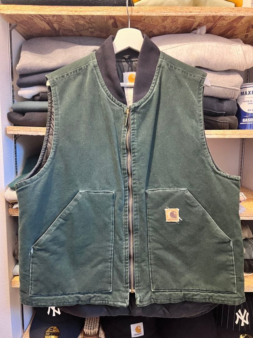90s Carhartt カーハートダックベスト　グリーン