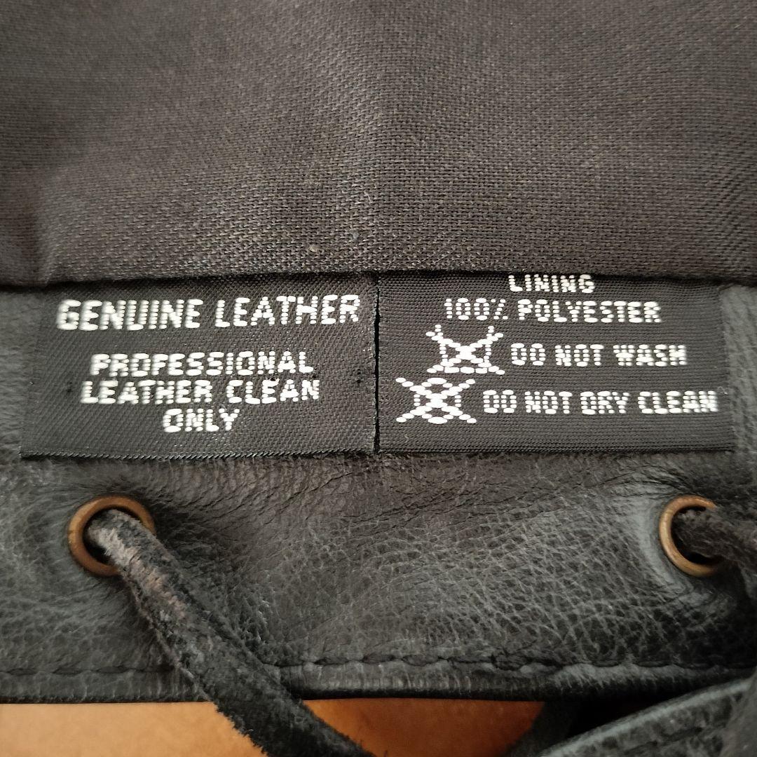 ハーレーダビッドソン USA製 コンチョ付き メンズ レザーベスト S