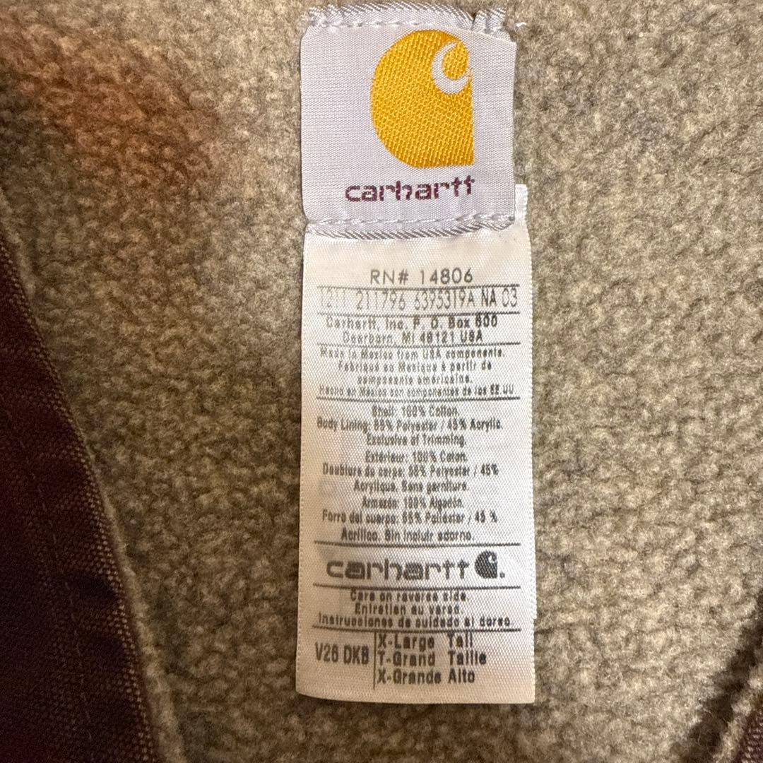 carhartt カーハート V26 ダックボアベスト ダークブラウン DKB