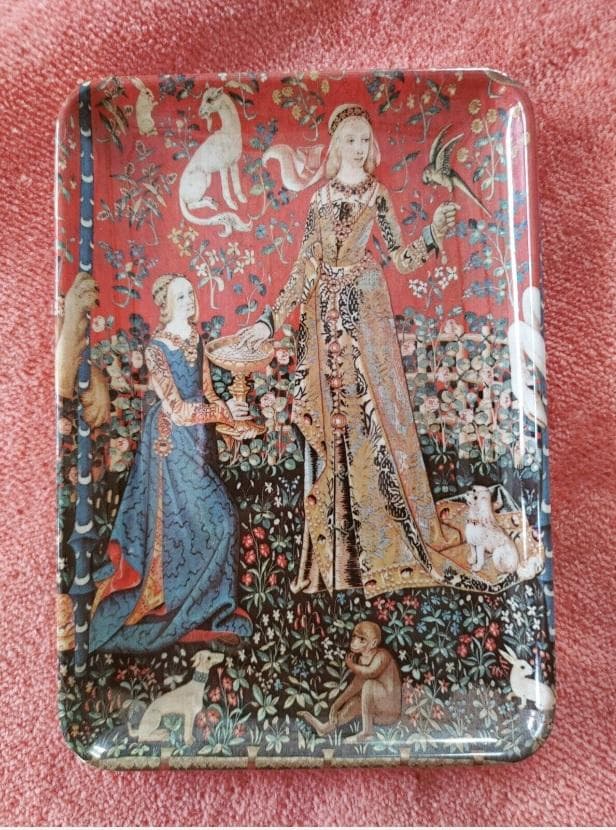 貴婦人と一角獣 我が唯一の望みに トレー 小物入 小皿 イタリア製 4枚組