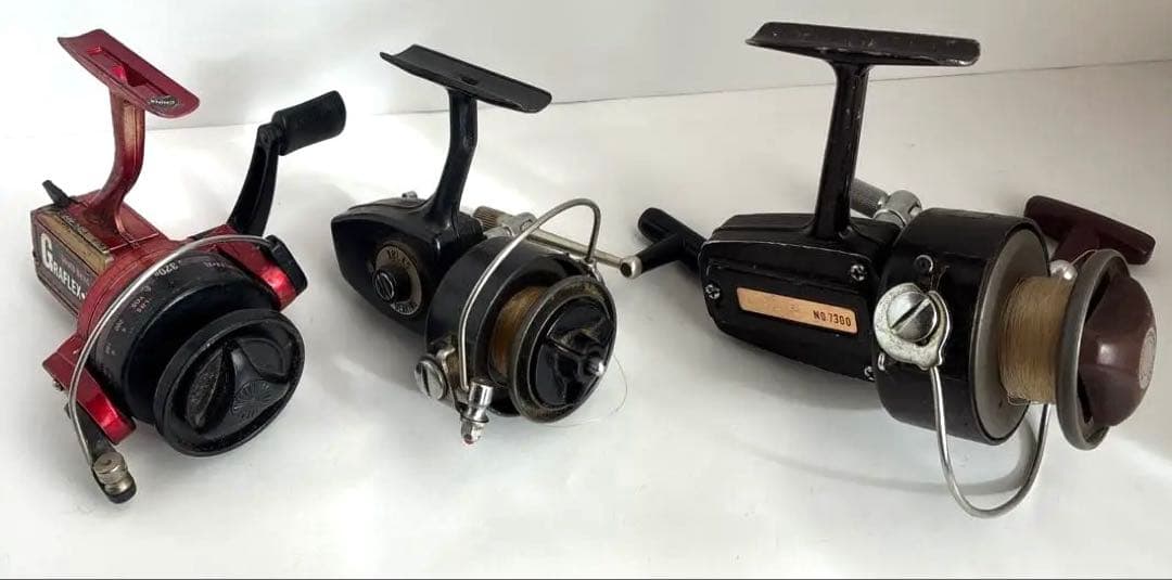 【まとめ】スピニングリール 7点 動作品 故障 部品欠損品 混じり
