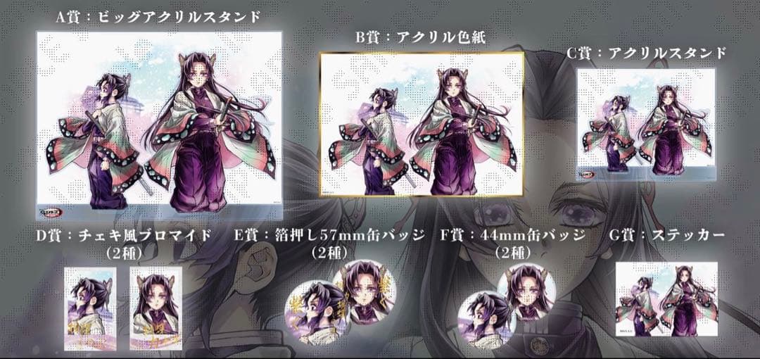 鬼滅の刃Webショップくじ B賞 アクリル色紙 しのぶ＆カナエ