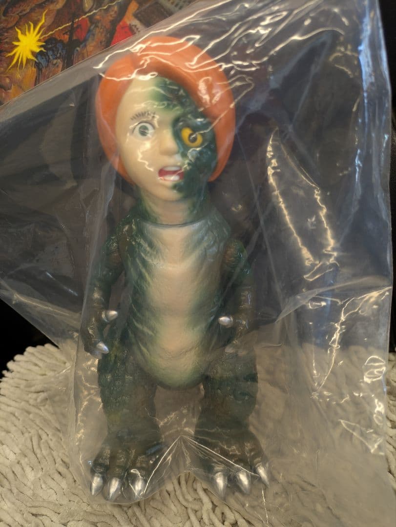 ソフビ　当時物　インディーズ　MISHKA 真頭玩具　リアルヘッド　怪獣