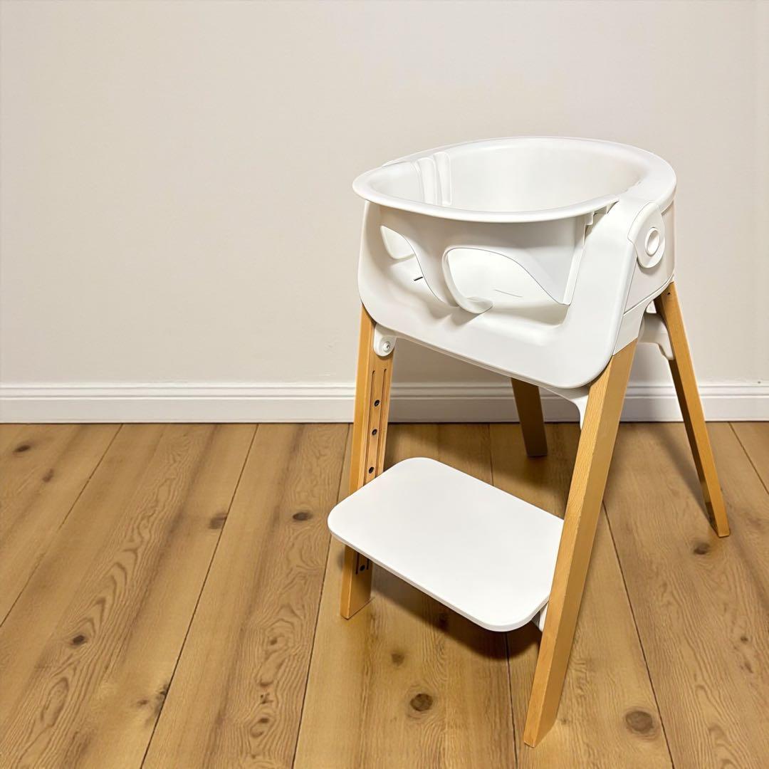 【極美品】STOKKE ステップス ベビーセット 人気 ホワイト ナチュラル