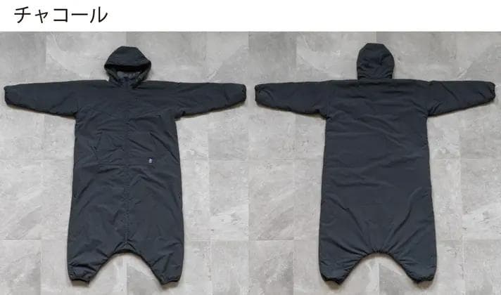 新品未使用　Momonga 着る寝袋 チャコールグレー ルームシューズセット