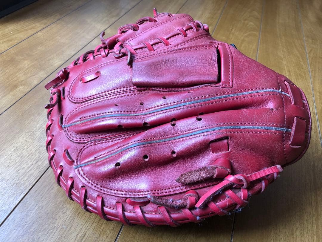 ZEETレッド 軟式キャッチャーミット