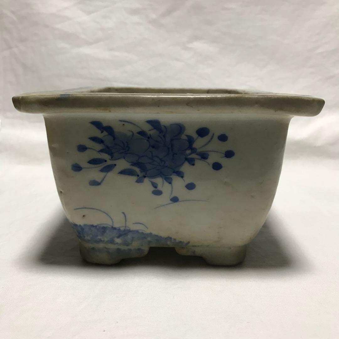 染付　支那角鉢