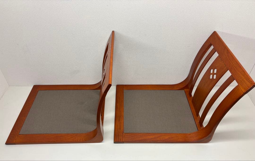 hikari 光製作所 木製 座椅子2脚セット 高級座椅子 和室 座敷