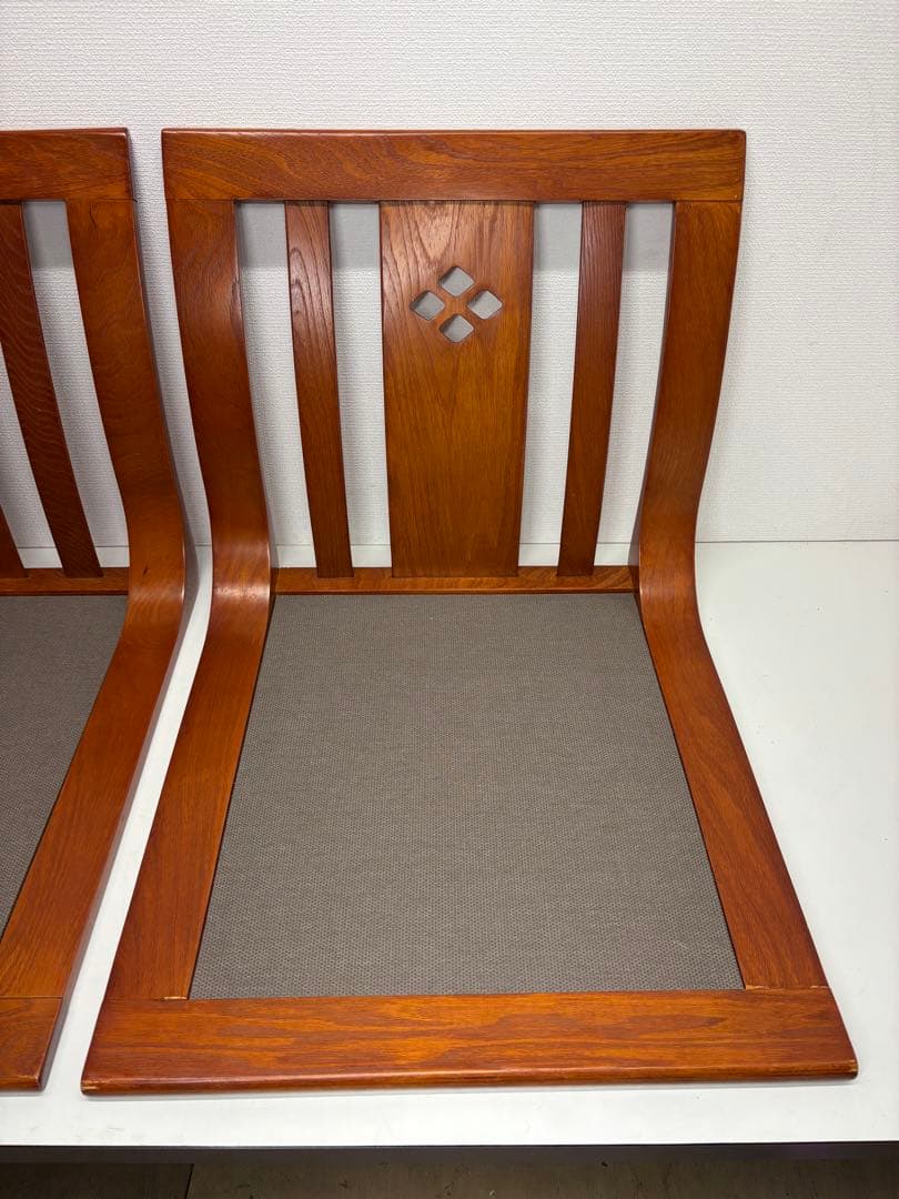 hikari 光製作所 木製 座椅子2脚セット 高級座椅子 和室 座敷