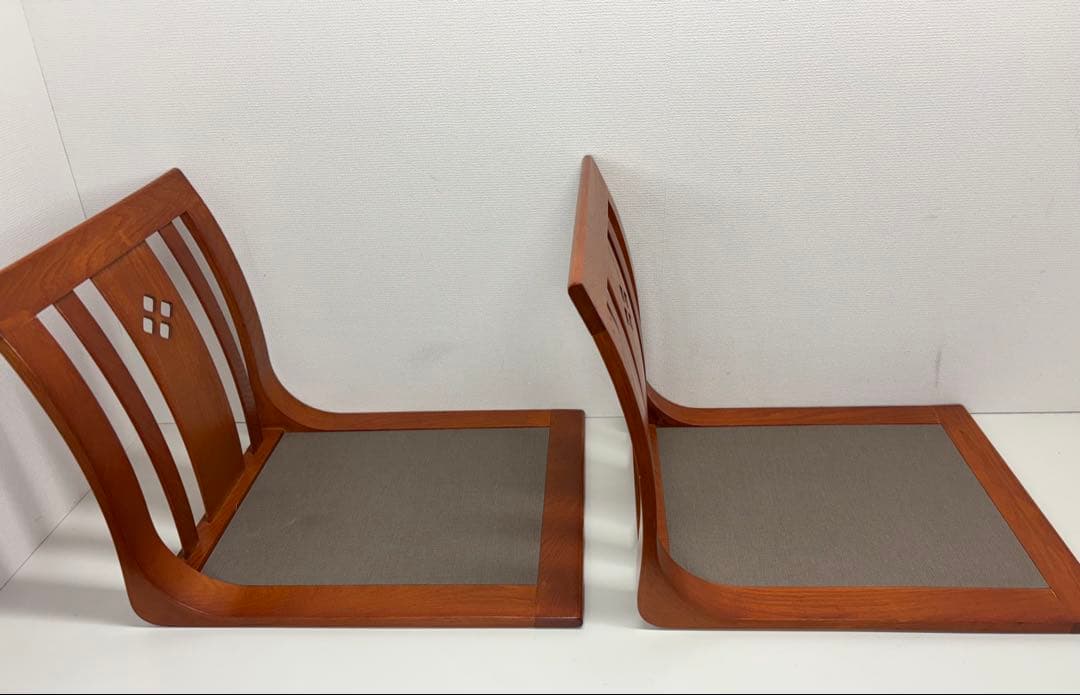 hikari 光製作所 木製 座椅子2脚セット 高級座椅子 和室 座敷