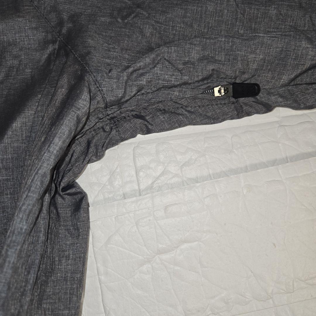 パーリーゲイツ 両面ロゴ　ナイロンジャケット　プルオーバー　グレー　 XL