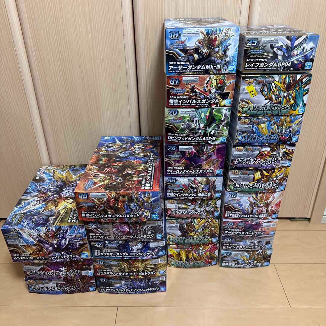 SDW HEROES 16点三国創傑伝9点　SDガンダム25点＋HG3点セット