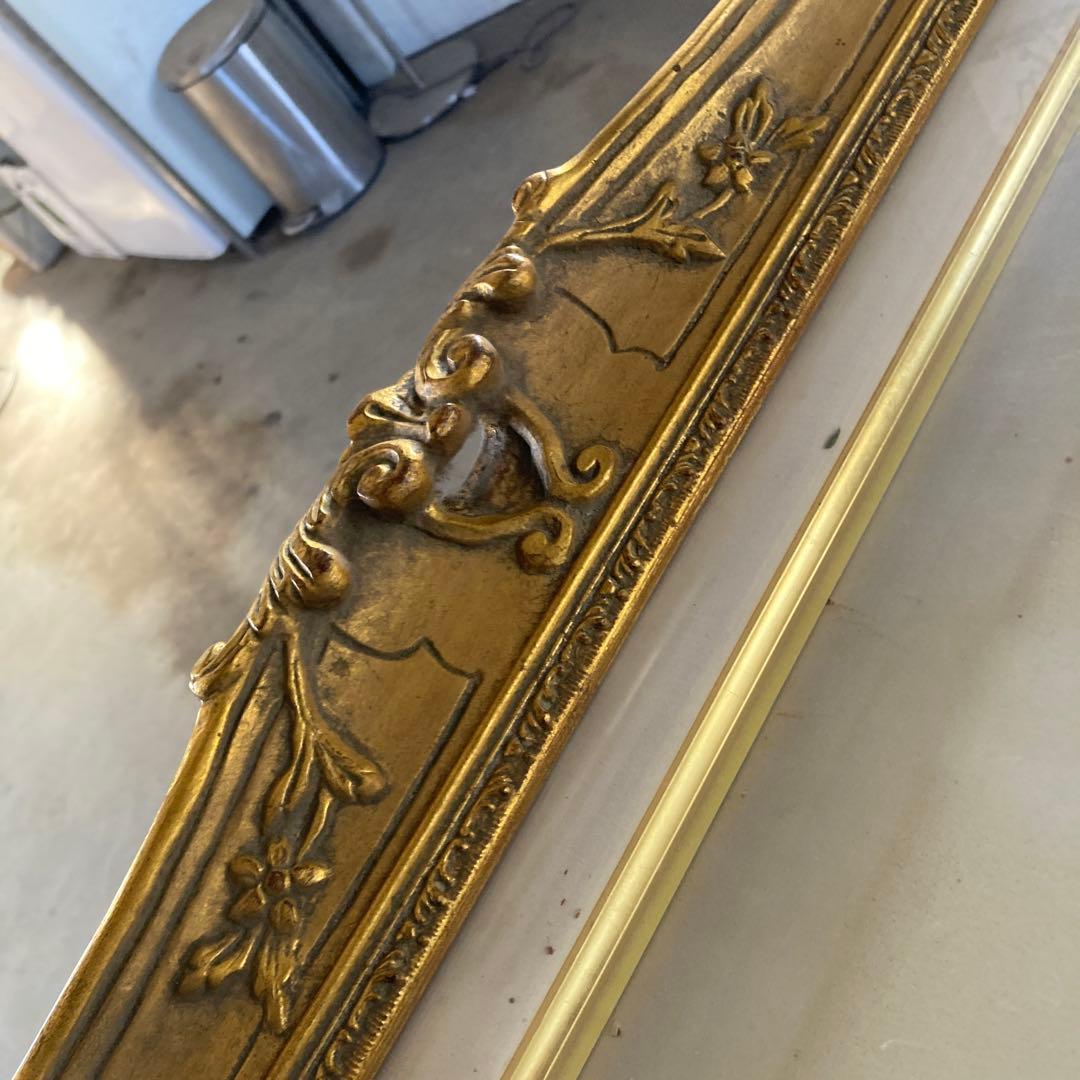 バロック調 大きい油彩額縁 F20号 金装飾 ゴールドフレーム