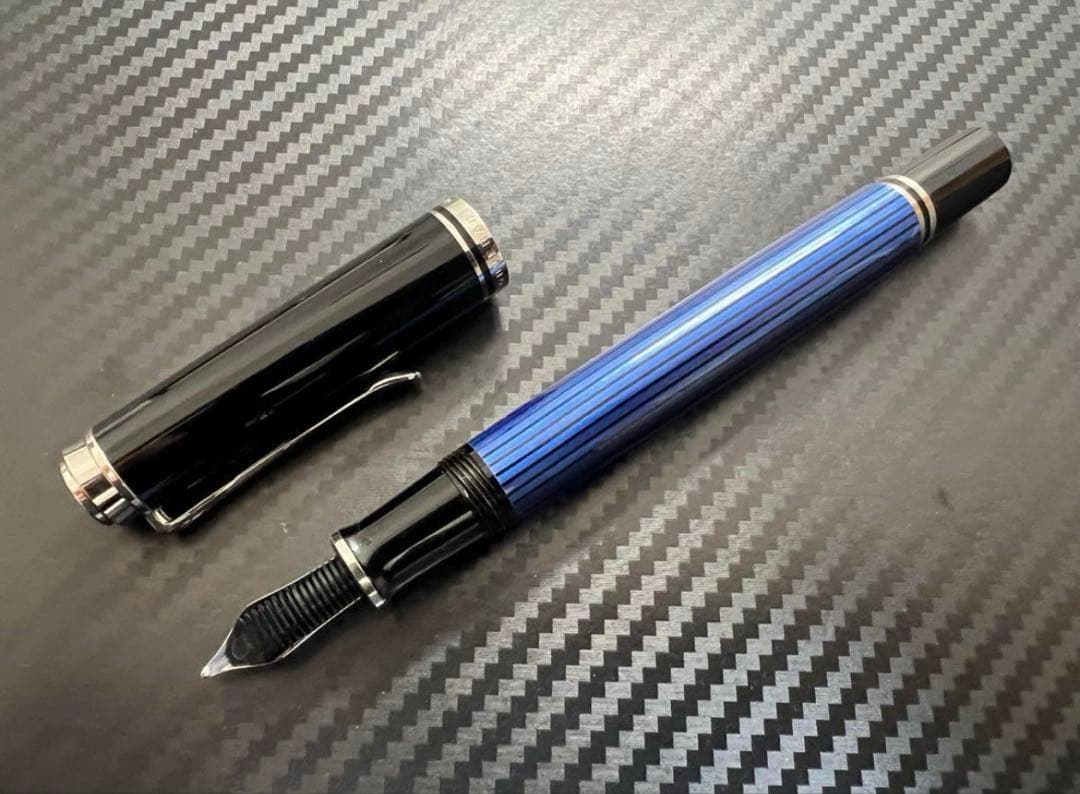 ペリカン スーべレーン M405 青縞 ブルー 万年筆 M 中字