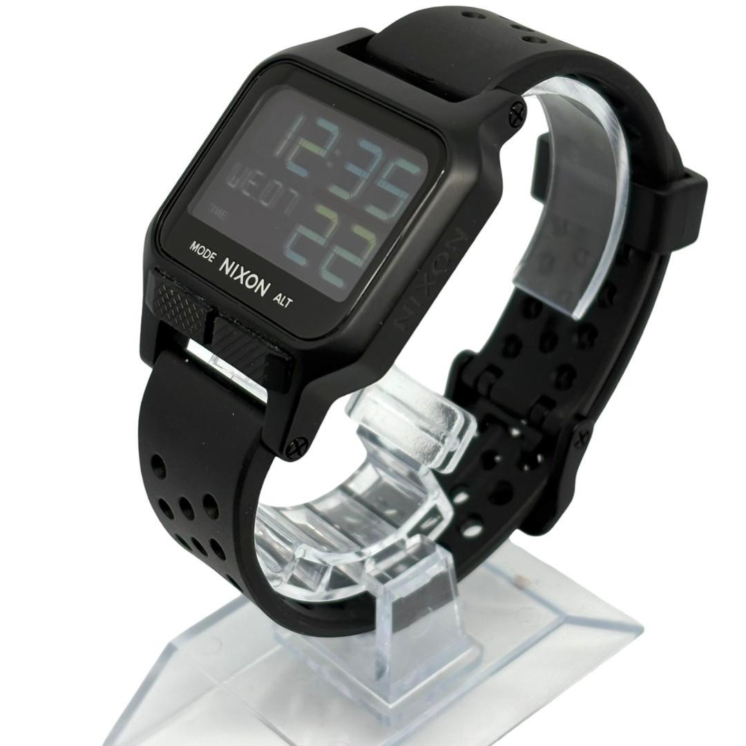 【極美品】NIXON ニクソン THE HEAT ALL BLACK　腕時計