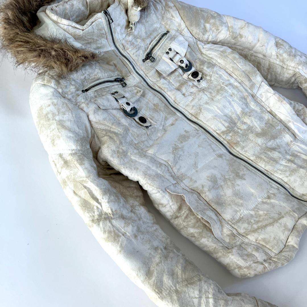 y2k ネオグランジ in the attic ファー ジャケット 中綿 パンク