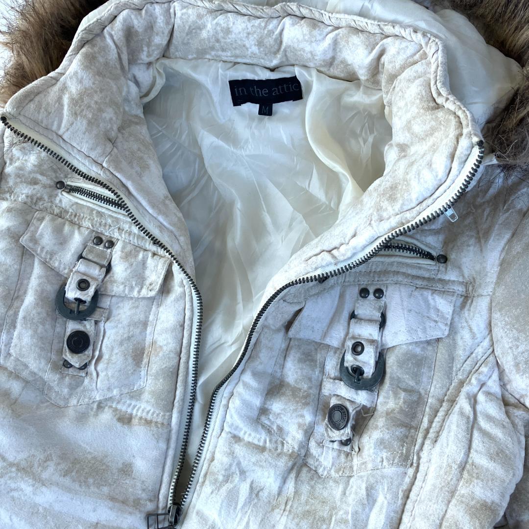 y2k ネオグランジ in the attic ファー ジャケット 中綿 パンク