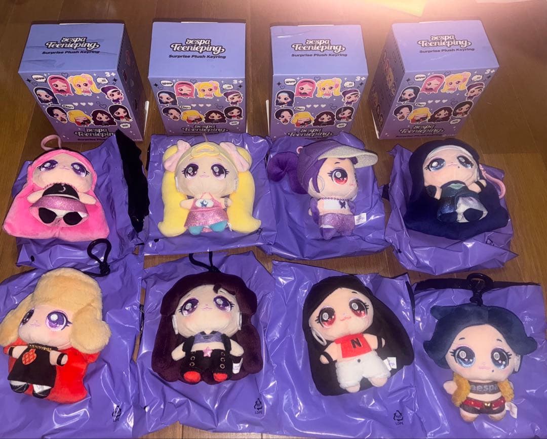 aespa ティニピンぬいぐるみキーリング　カリナ　ウィンター　ニンニン　ジゼル