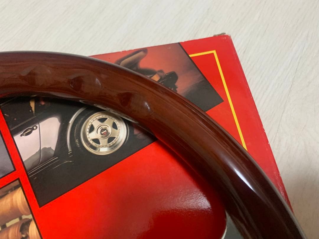 社外　ウッドステアリング　35π ホーンボタン付き　新品　未使用