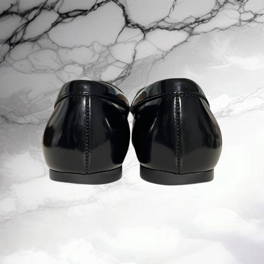 【トッズ】美品Tタイムレス レザー ローファー ゴールド金具 フラットシューズ