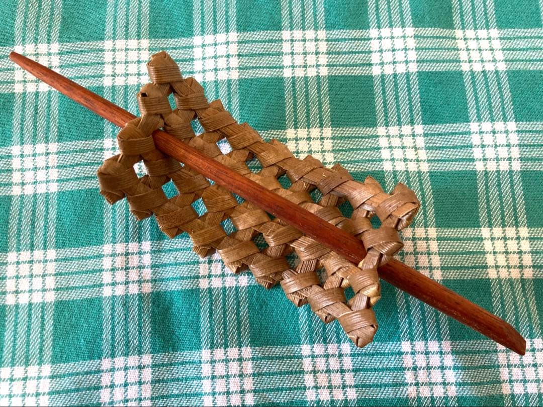 Lauhala Koa ラウハラ コアウッド ヘアピック ハワイ フラ