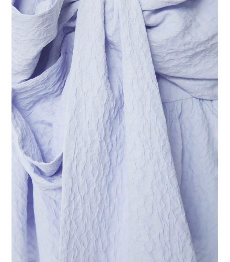 フレイアイディー ペプラムリボントップス ブルー