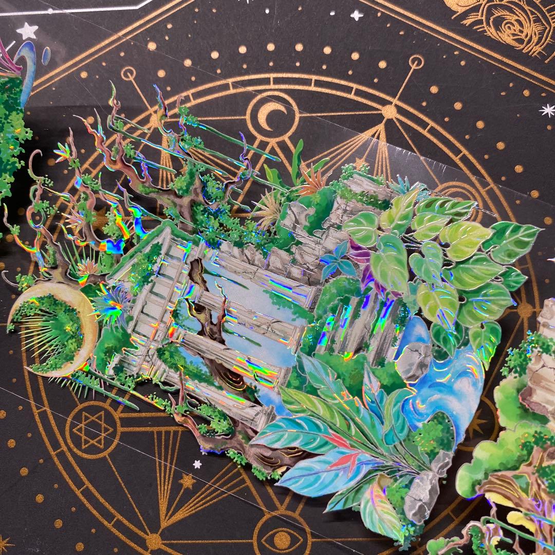 【9264】海外　マステ　中古巻　貝殻光マスキングテープ　背景装飾系