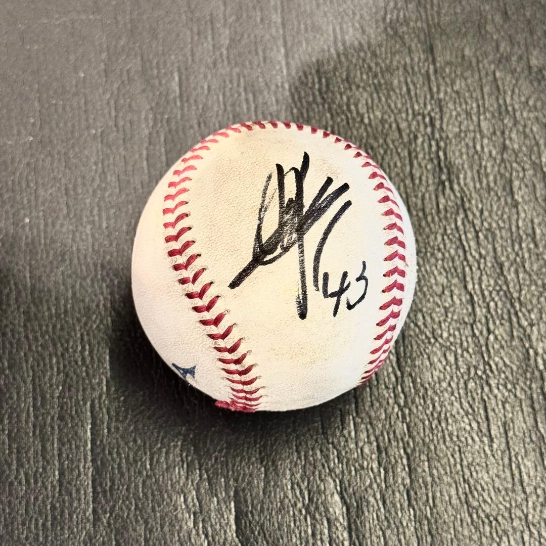 読売ジャイアンツ 巨人軍 則本昂大 直筆サインボール 証拠あり 試合球