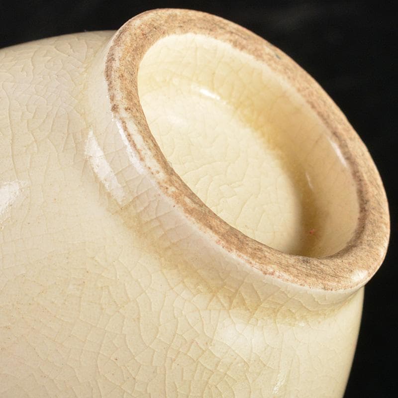 薩摩焼　白薩摩　龍貼り付け　振出　合わせ箱　V　R7395