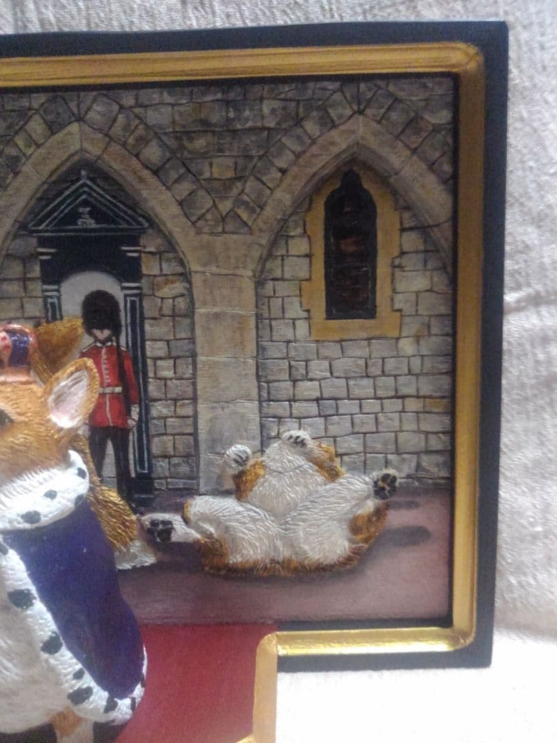 ロイヤルコーギーの壁掛け（制作中）