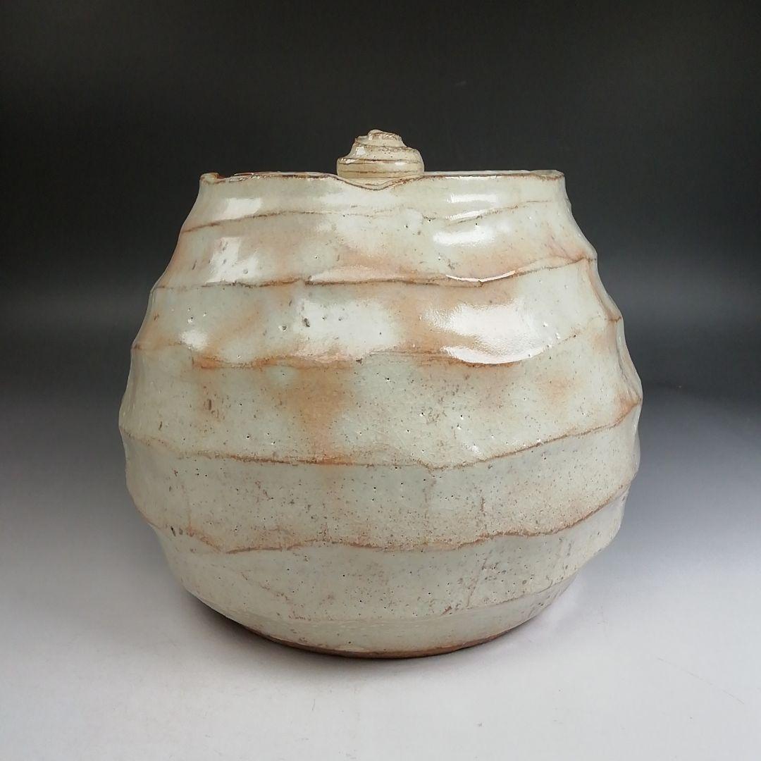 Ｗ２３３　水指　『萩焼』『都野栖雲 作』　共箱　茶道具